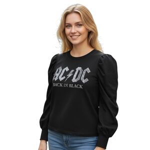 Karma Ac Dc Black Cotton Tee